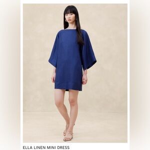 ELLA LINEN MINI DRESS NWT